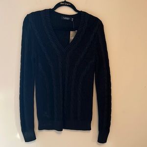 NWT Ralph Lauren Black with Silver Sparkles Sweater